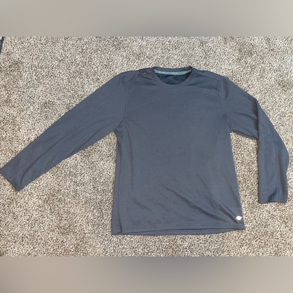 Mens xl long sleeve thermal shirt nt dri gray - Picture 2 of 3